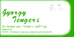 gyorgy tengeri business card